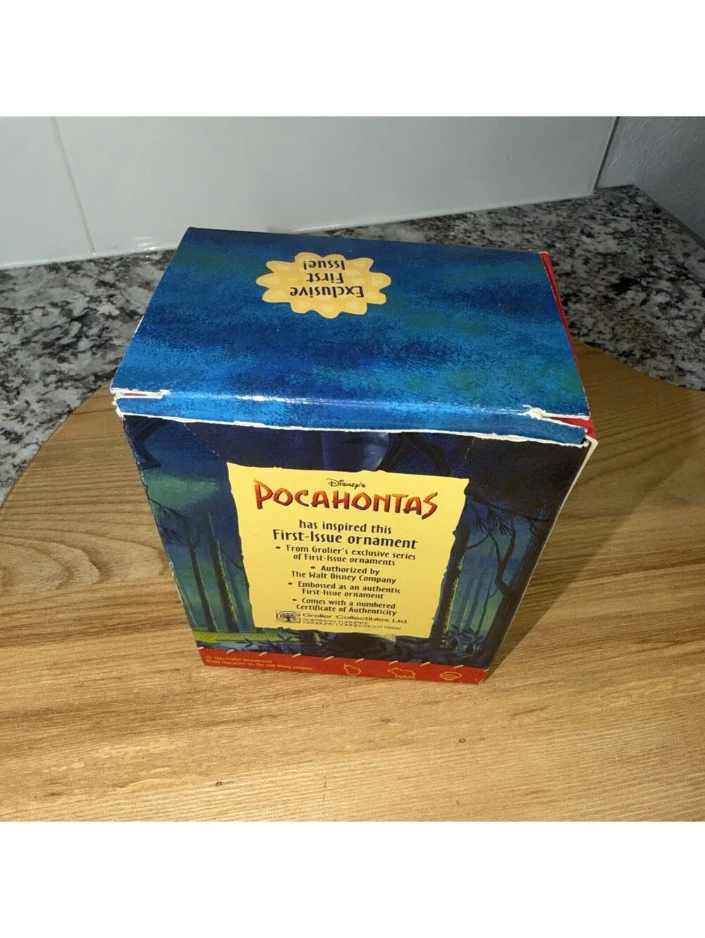 Pocahontas Ornament Exclusive First Issue Box Damage